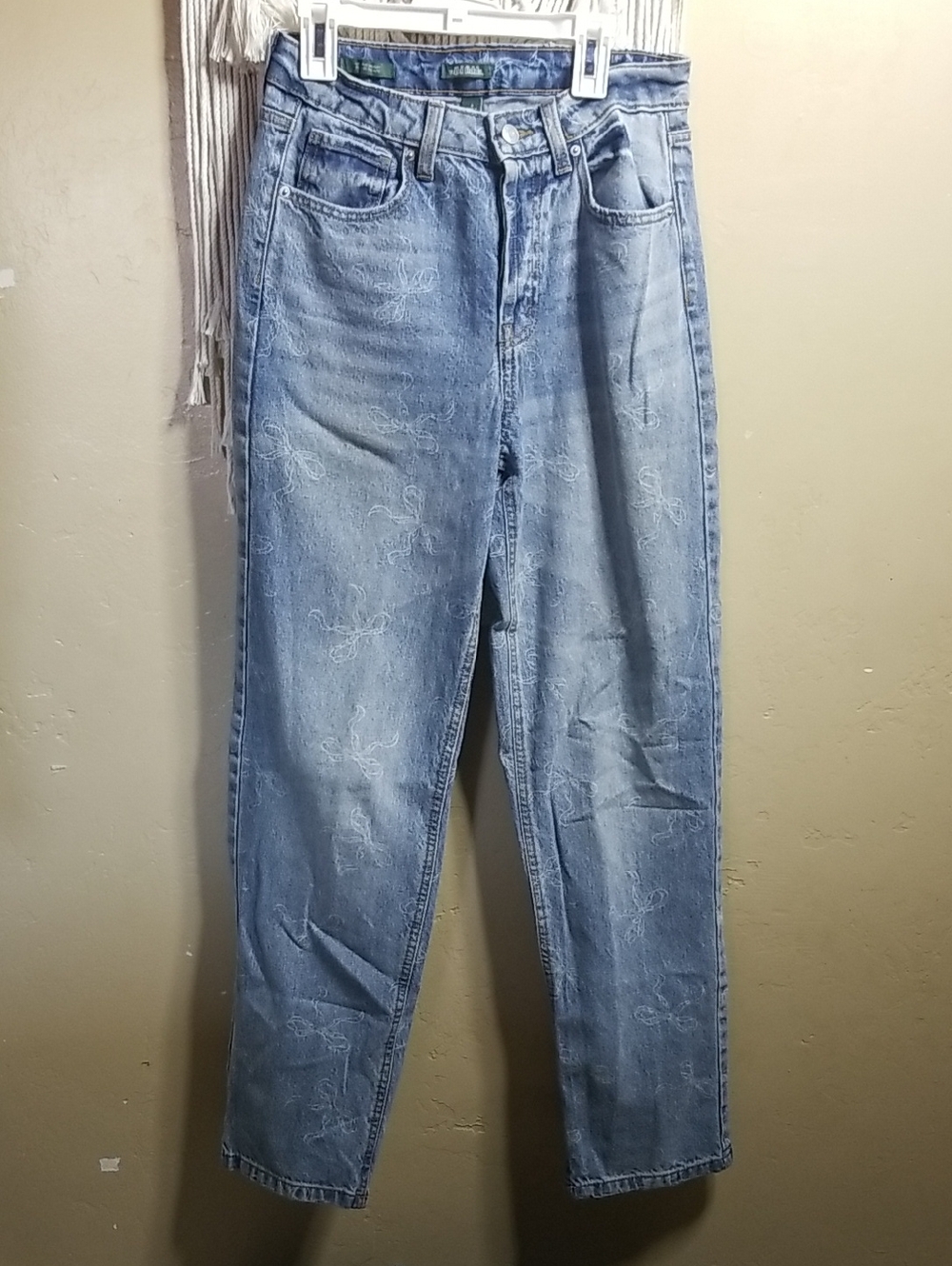 wild fable Light Blue High-Rise Embroidered Jeans
